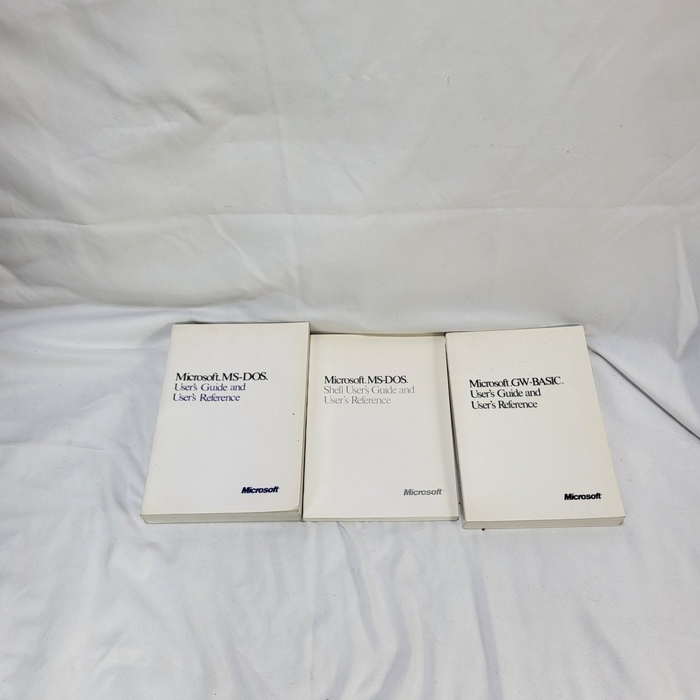 Vintage Microsoft MS-DOS GW-BASIC User Guide Reference Manuals Lot of 3